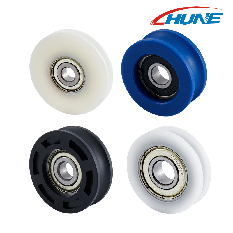 U Groove Pulley Wheel 6100ZZ 6200ZZ Ръководство за лагери Плъзгащ се конвейер за конвейер